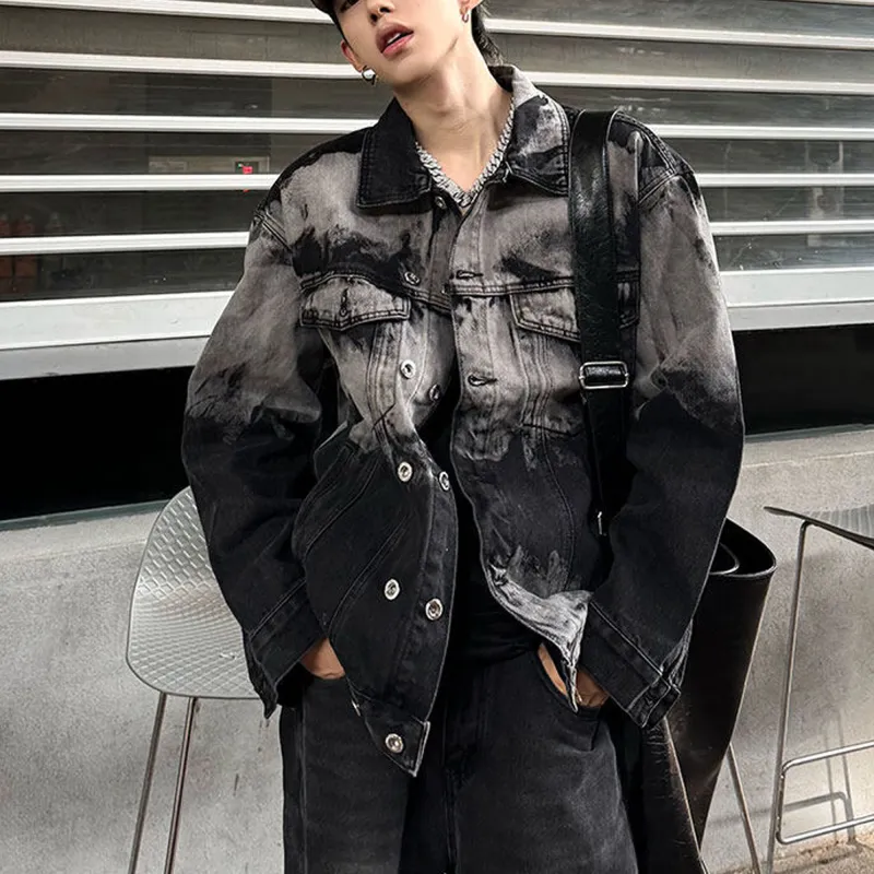 NOAHGIGI Denim Jacket Unisex Black Gray-5
