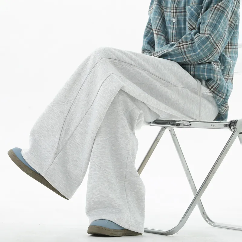 NOAHGIGI Casual Pants Unisex White Heather Gray-6