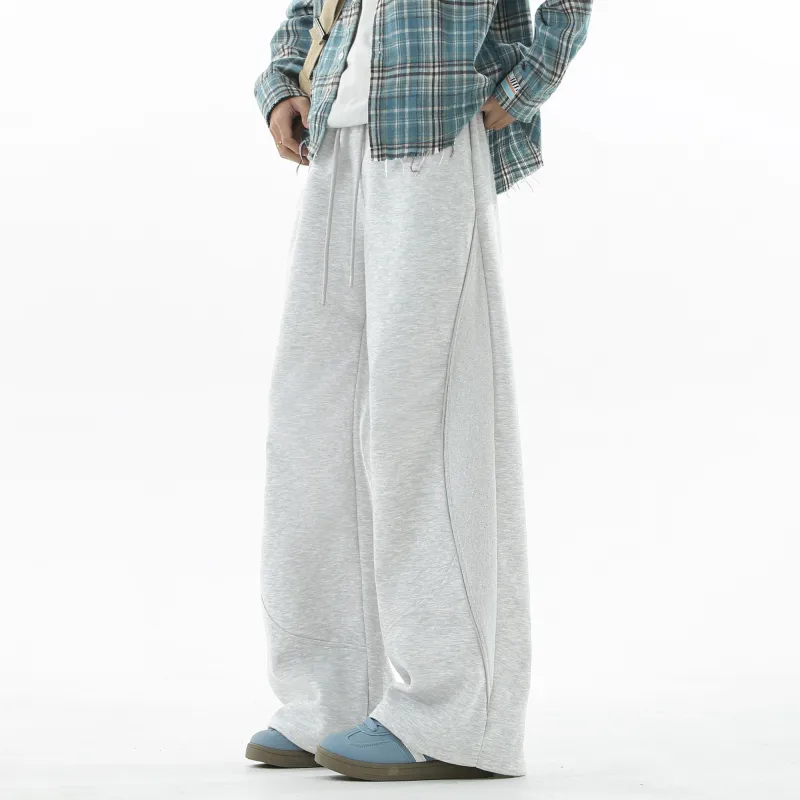 NOAHGIGI Casual Pants Unisex White Heather Gray-2