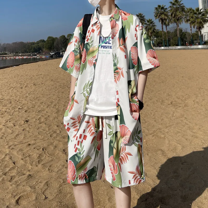 NOAHGIGI Shirt Matching Set Unisex White Two Piece Set+Giveaway-6