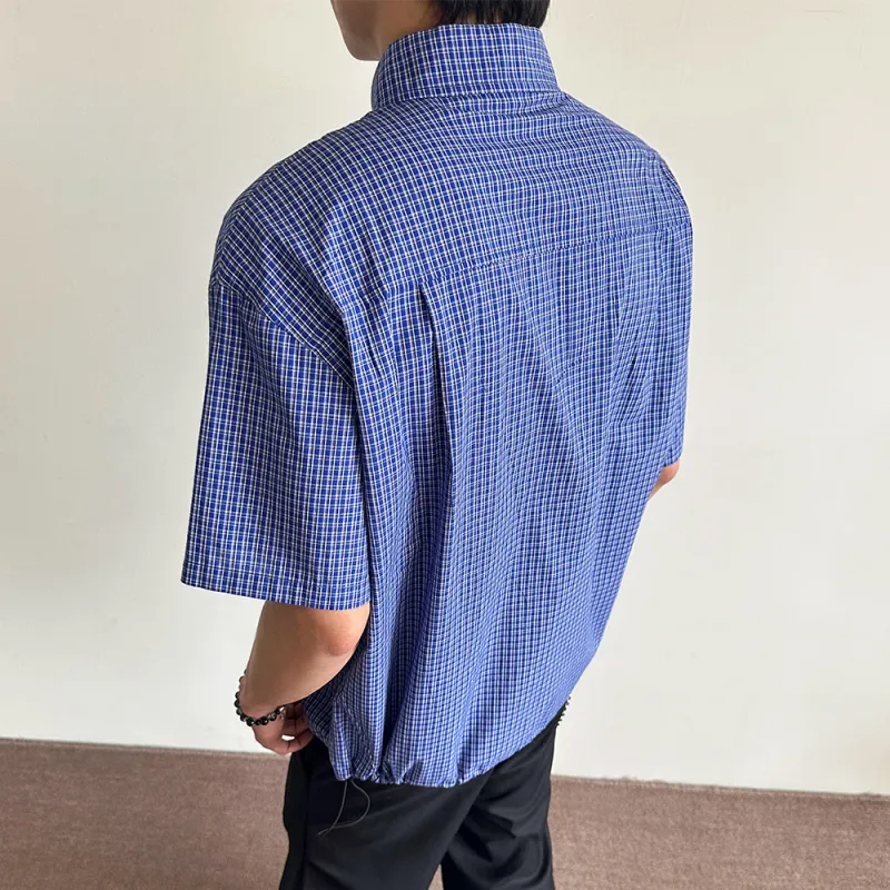 NOAHGIGI Shirts Unisex Blue Plaid Color-6