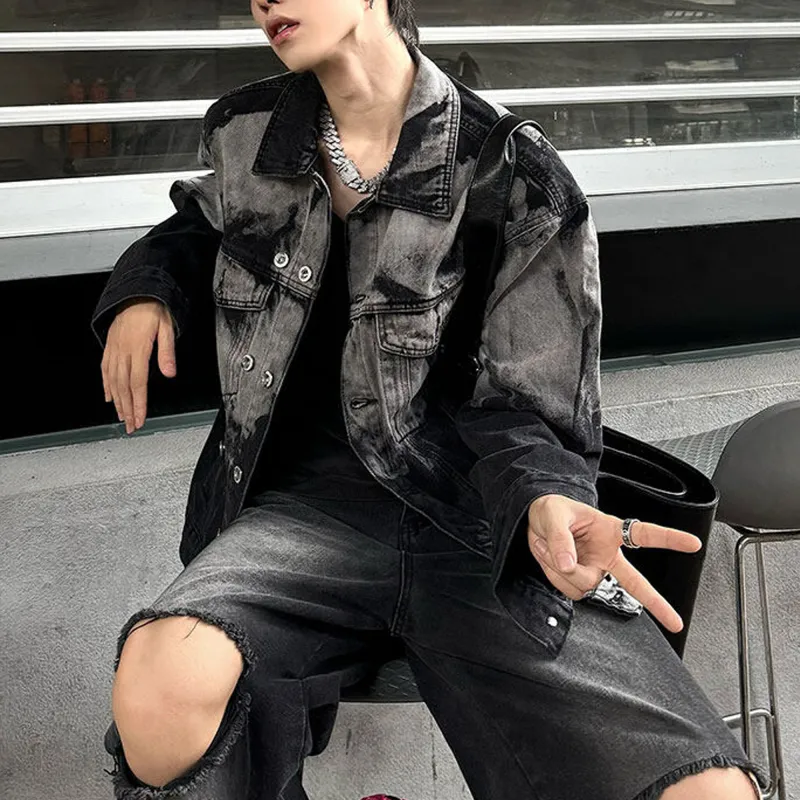 NOAHGIGI Denim Jacket Unisex Black Gray-3