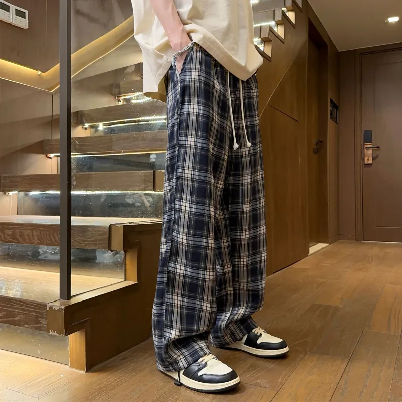 NOAHGIGI Casual Pants Unisex Dark Blue-3