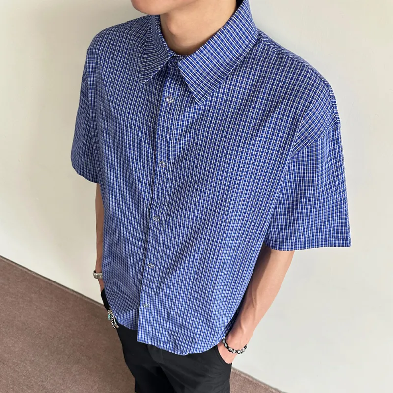 NOAHGIGI Shirts Unisex Blue Plaid Color-5