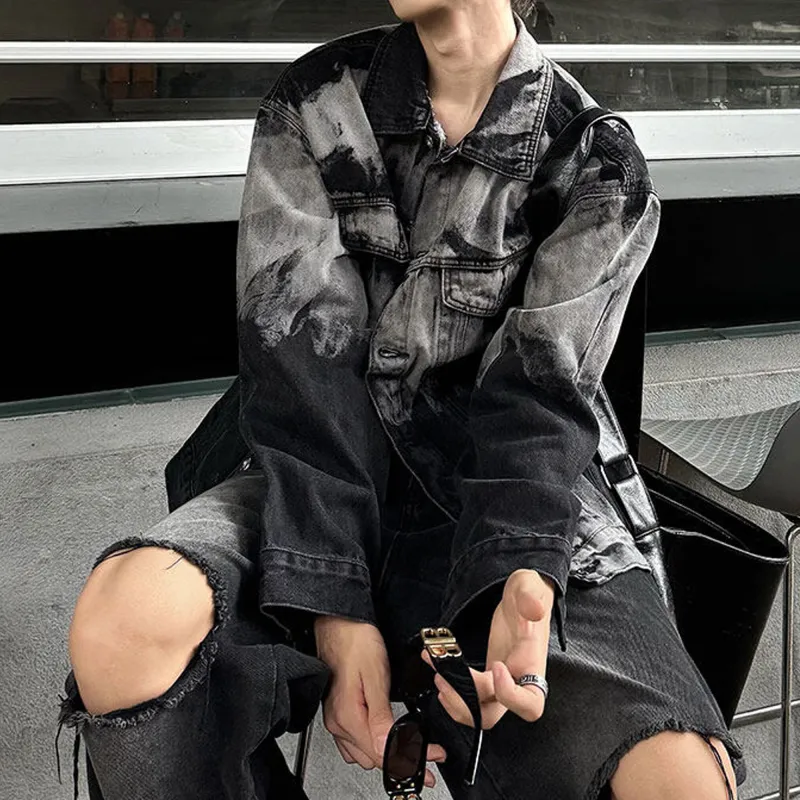 NOAHGIGI Denim Jacket Unisex Black Gray-6