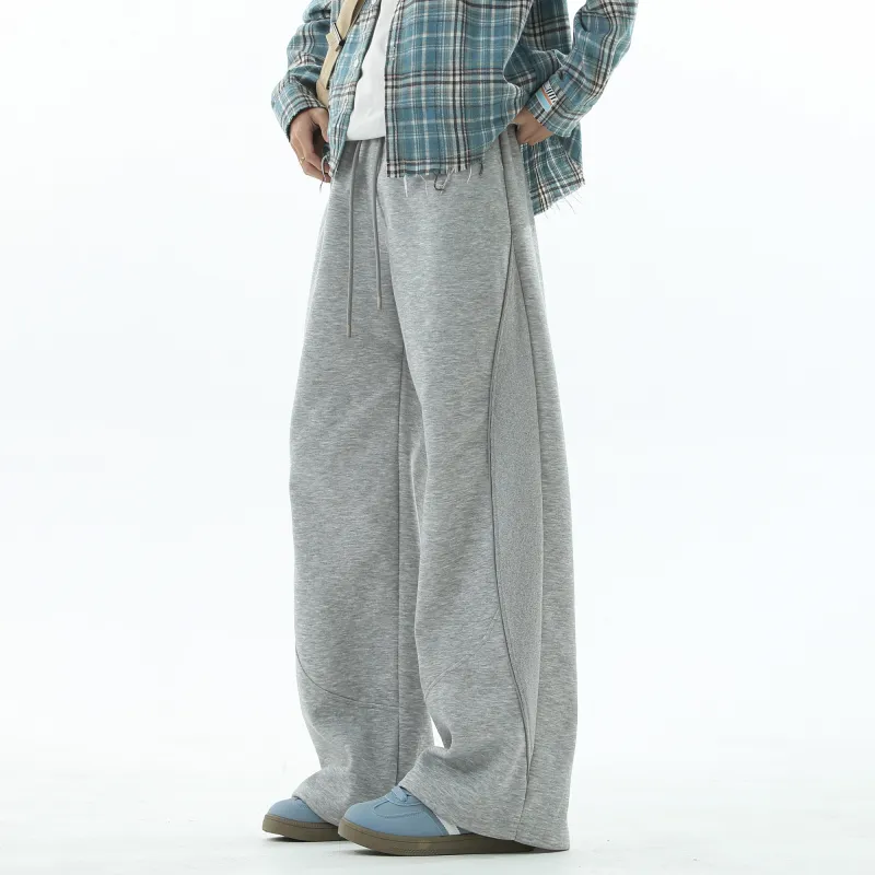 NOAHGIGI Casual Pants Unisex White Heather Gray-16