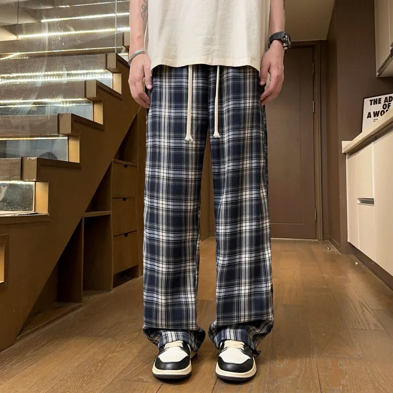 NOAHGIGI Casual Pants Unisex Dark Blue-2