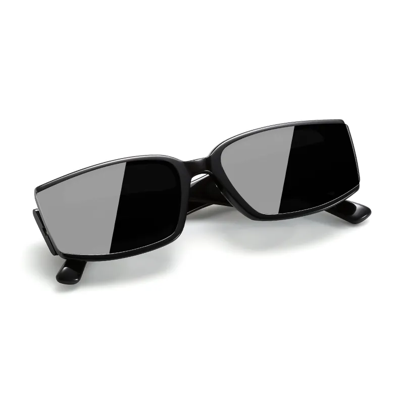 PULAIS Plate Frame Square Sunglasses Unisex-5