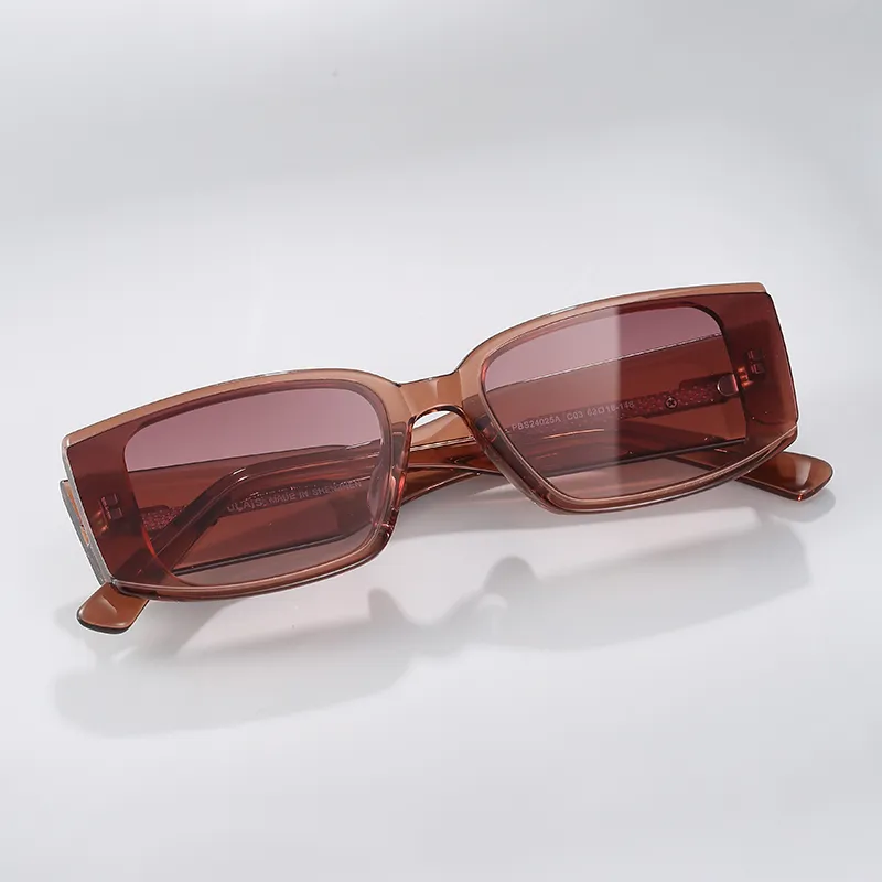 PULAIS Plate Frame Square Sunglasses Unisex-13