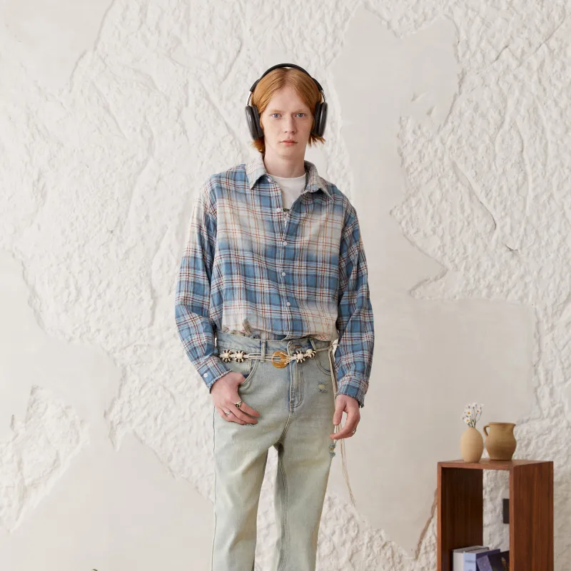 KREATE Shirts Unisex Blue Plaid-2
