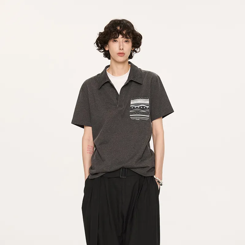 KREATE Polo Shirts Unisex Heather Gray-2