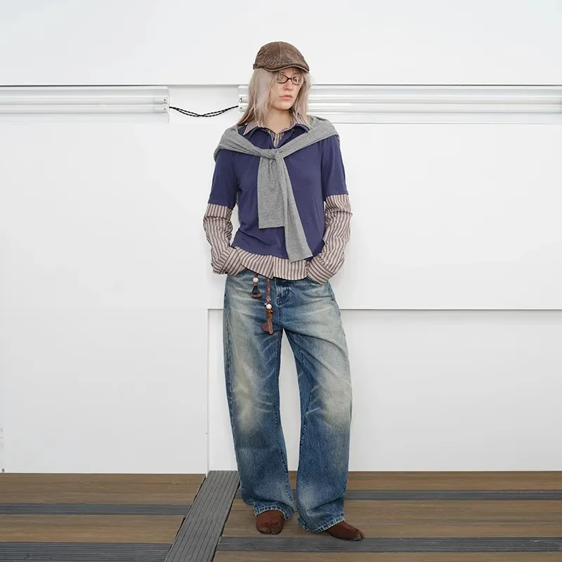 KREATE Jeans Unisex Washed Blue-2