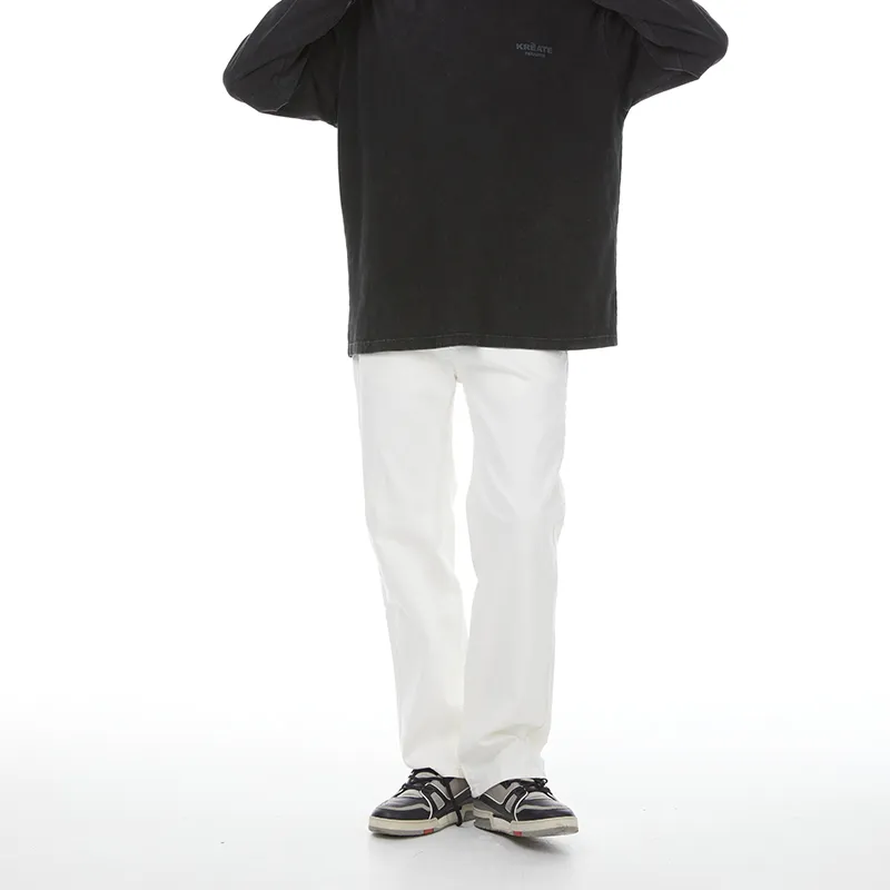 KREATE Jeans Unisex White Clay Denim-5