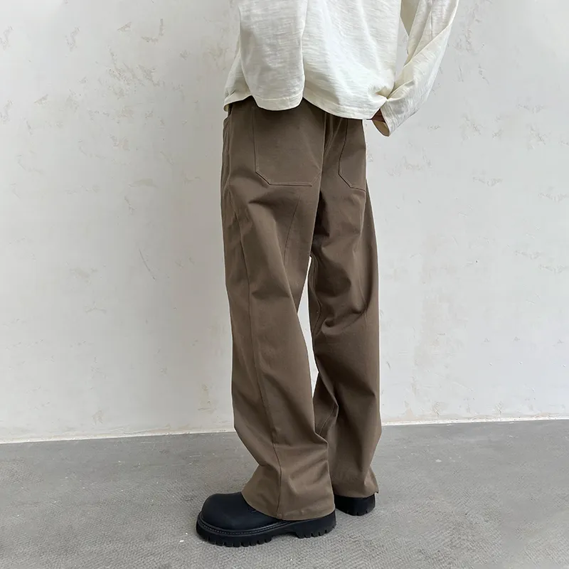 KREATE BLANK Foundation Series Casual Pants Unisex Brown-6