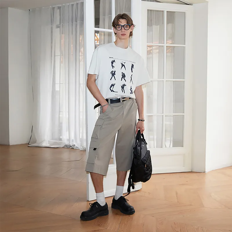 KREATE Straight Fit Casual 7/8 Shorts Unisex-4