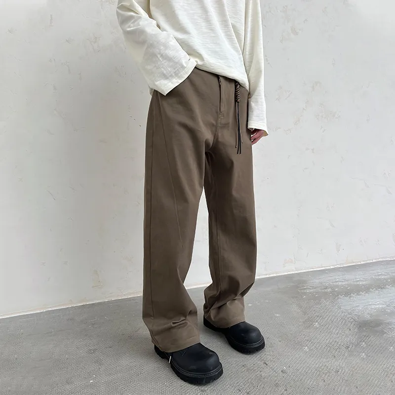 KREATE BLANK Foundation Series Casual Pants Unisex Brown-3