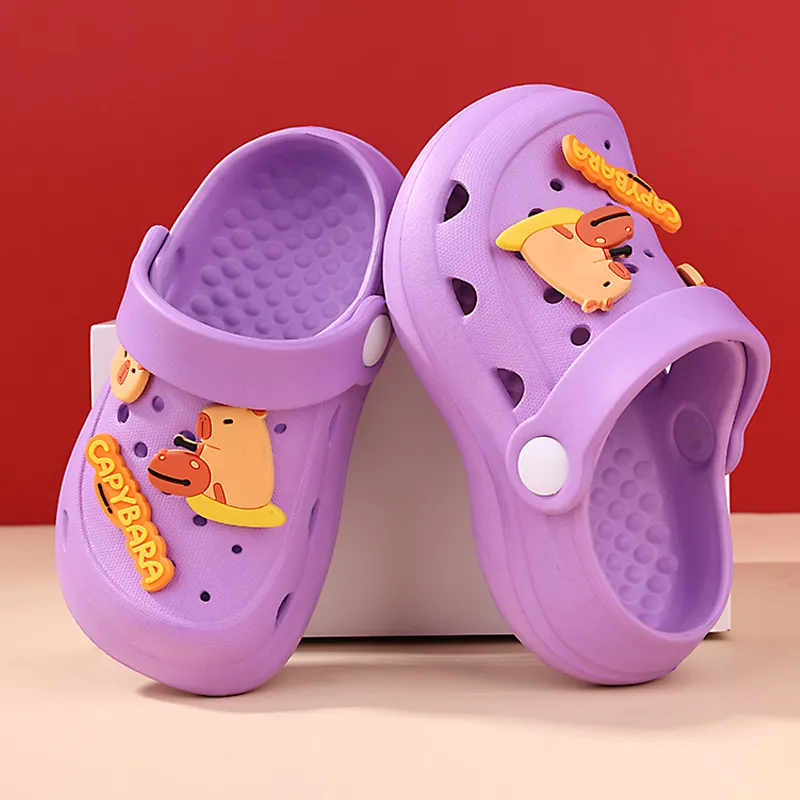 XMISTUO Cartoon Kids Clogs Summer Slip Resistant Squashy And Bouncy Feeling EVA Platform Home Slippers-17