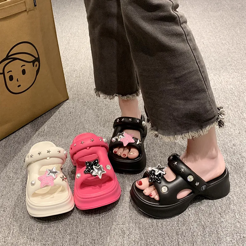 XMISTUO Summer New Arrival Fashion DIY Urban-Chic Style Trendy Clogs Beach Sandals Women's-6