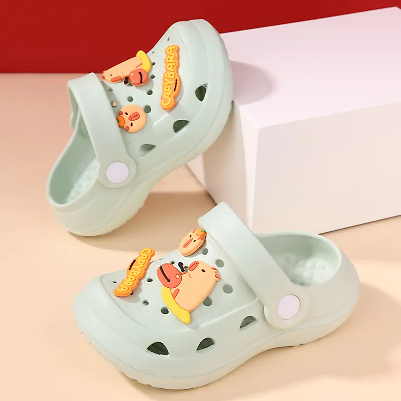 XMISTUO Cartoon Kids Clogs Summer Slip Resistant Squashy And Bouncy Feeling EVA Platform Home Slippers-10