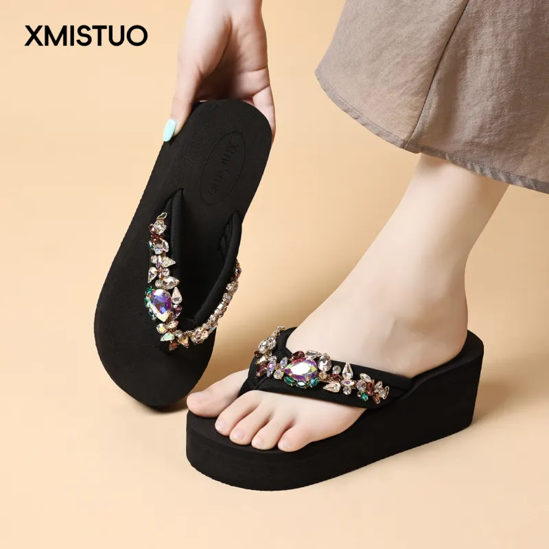 XMISTUO Quiet Abrasion Resistant Slip Resistant Flip Flops Women's-3
