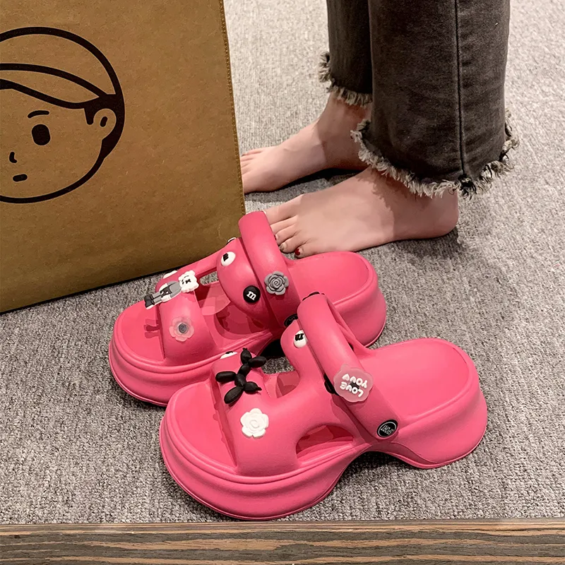 XMISTUO EVA Cut-Out Quiet Slip-Resistant Slide Slippers Women's-10