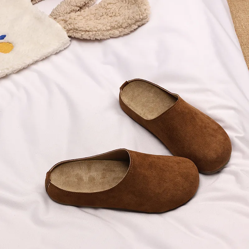 XMISTUO Quiet Abrasion Resistant Slip Resistant Wrap toe Slippers Women's-18