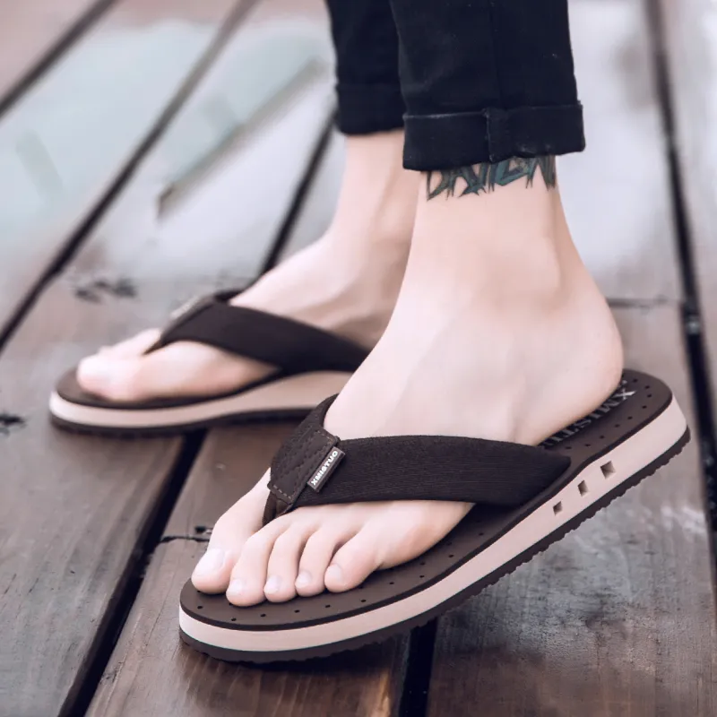XMISTUO Rubber Sole Quick Drying Slip Resistant Abrasion Resistant Quiet Flip Flops Unisex-9