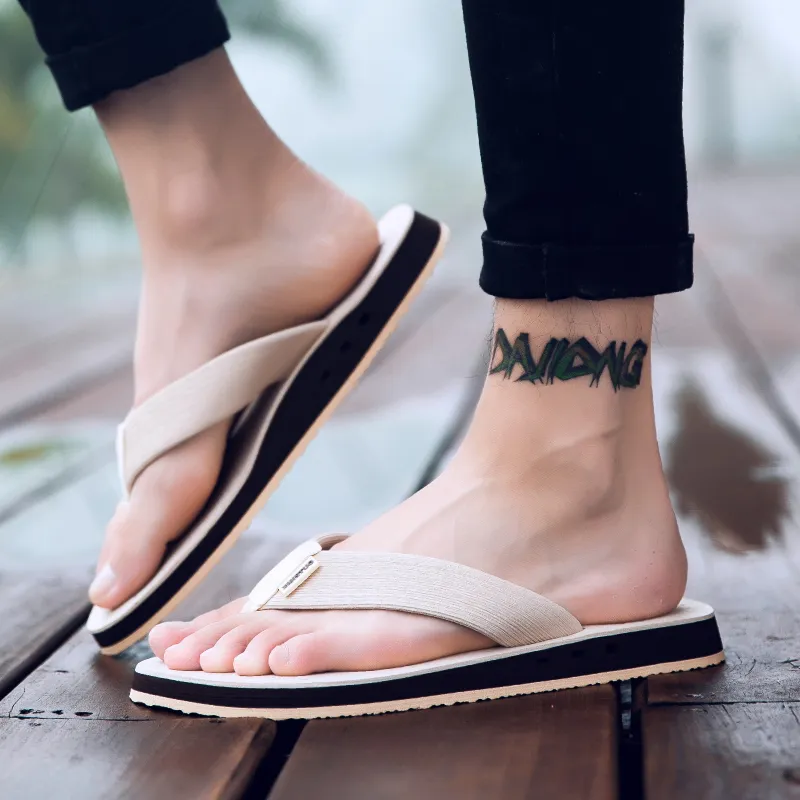 XMISTUO Rubber Sole Quick Drying Slip Resistant Abrasion Resistant Quiet Flip Flops Unisex-22
