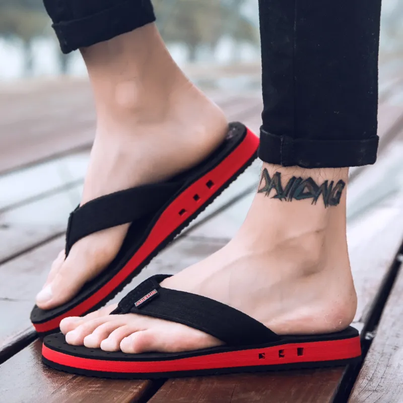 XMISTUO Rubber Sole Quick Drying Slip Resistant Abrasion Resistant Quiet Flip Flops Unisex-2