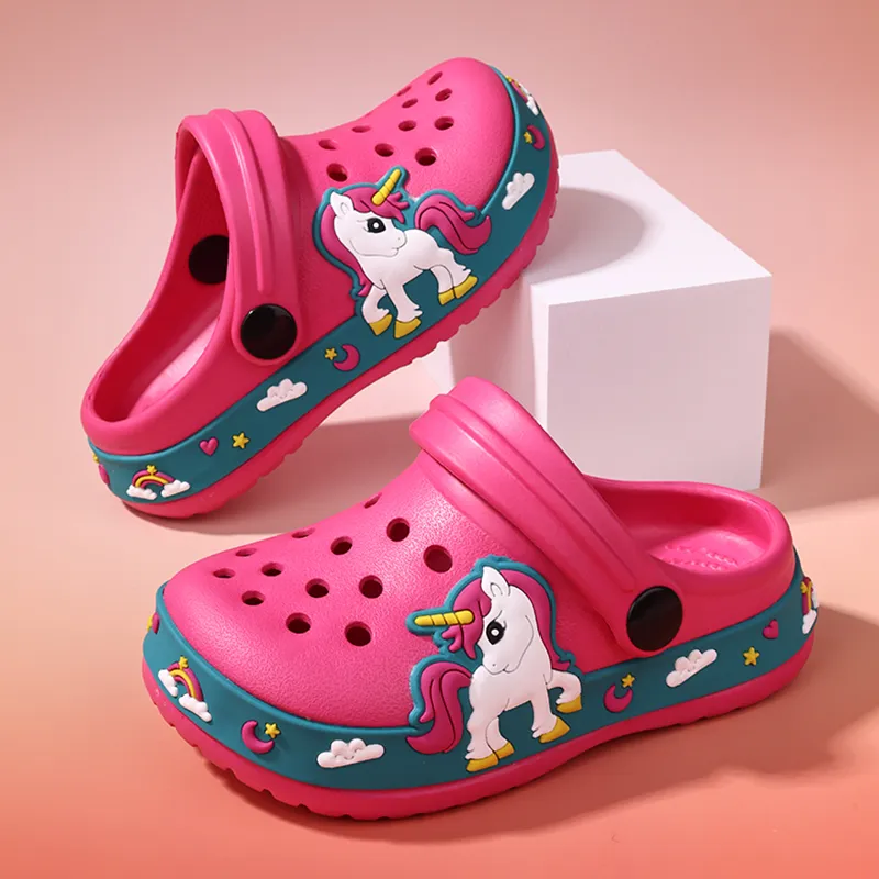 XMISTUO Men's Platform Cartoon Excavator Clogs Unicorn Home EVA Slip Resistant Casual Cute Slippers-20