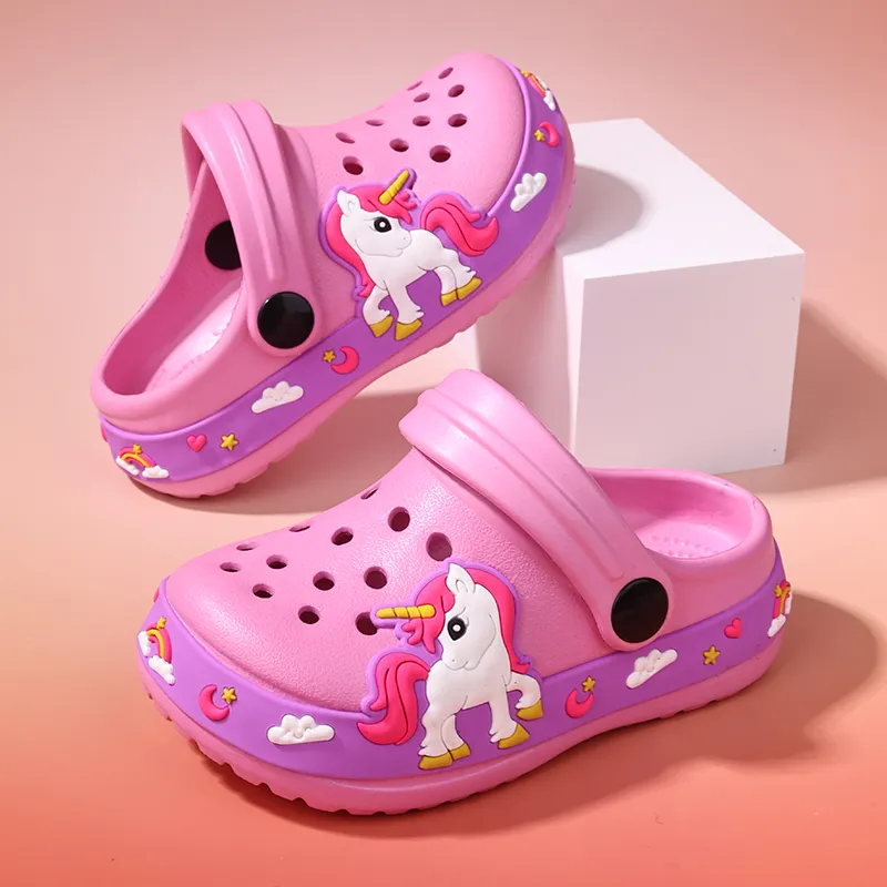 XMISTUO Men's Platform Cartoon Excavator Clogs Unicorn Home EVA Slip Resistant Casual Cute Slippers-14