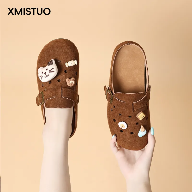 XMISTUO Quiet Abrasion Resistant Slip Resistant Closed Toe Slippers Women's-10