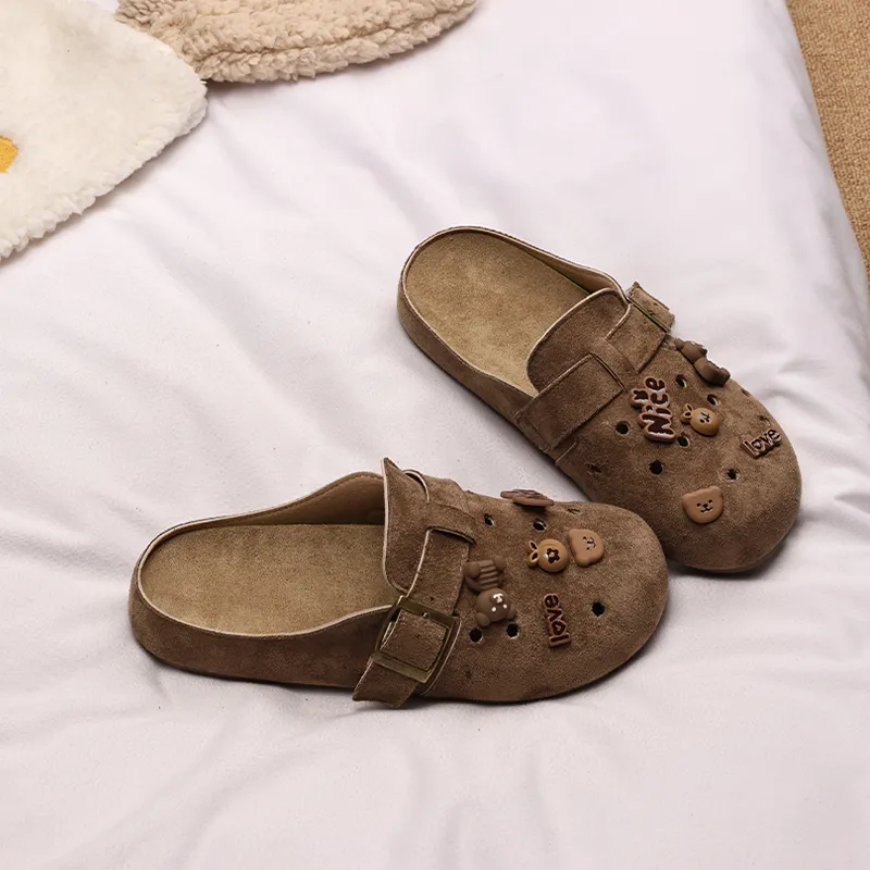 XMISTUO Quiet Slip Resistant Closed Toe Slippers Women's-3