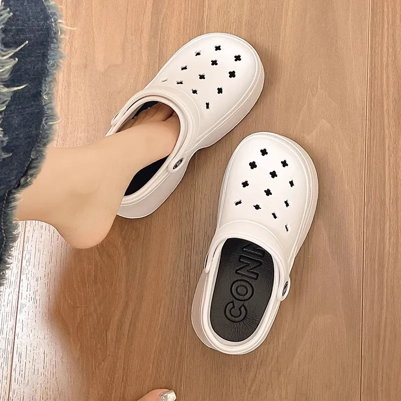 XMISTUO Fashion Advanced 9cm Platform Height Increasing Closed Toe Clogs Women's-3