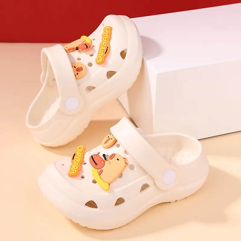 XMISTUO Cartoon Kids Clogs Summer Slip Resistant Squashy And Bouncy Feeling EVA Platform Home Slippers-1