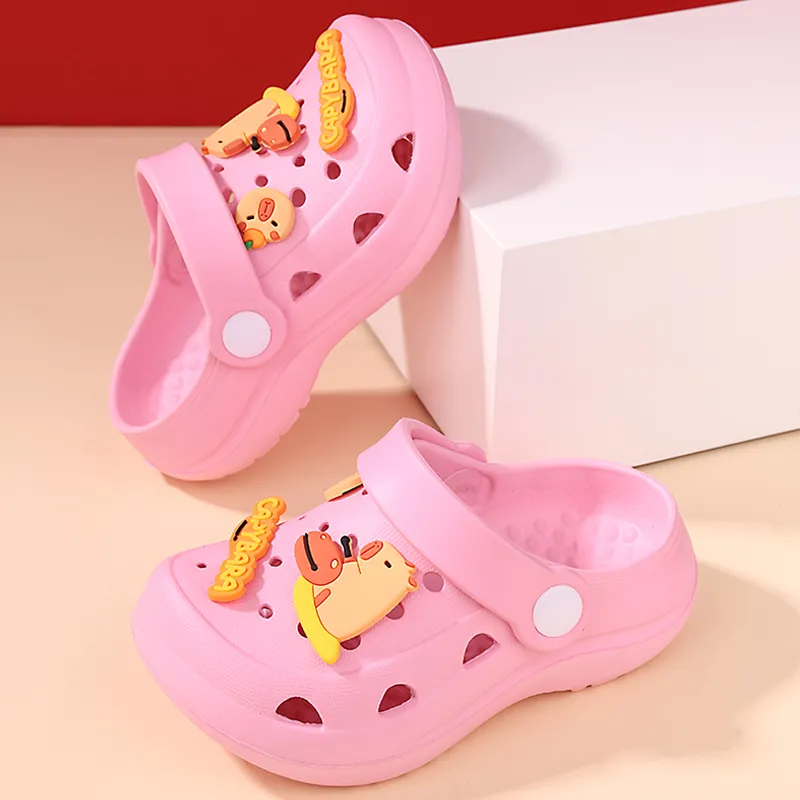 XMISTUO Cartoon Kids Clogs Summer Slip Resistant Squashy And Bouncy Feeling EVA Platform Home Slippers-19
