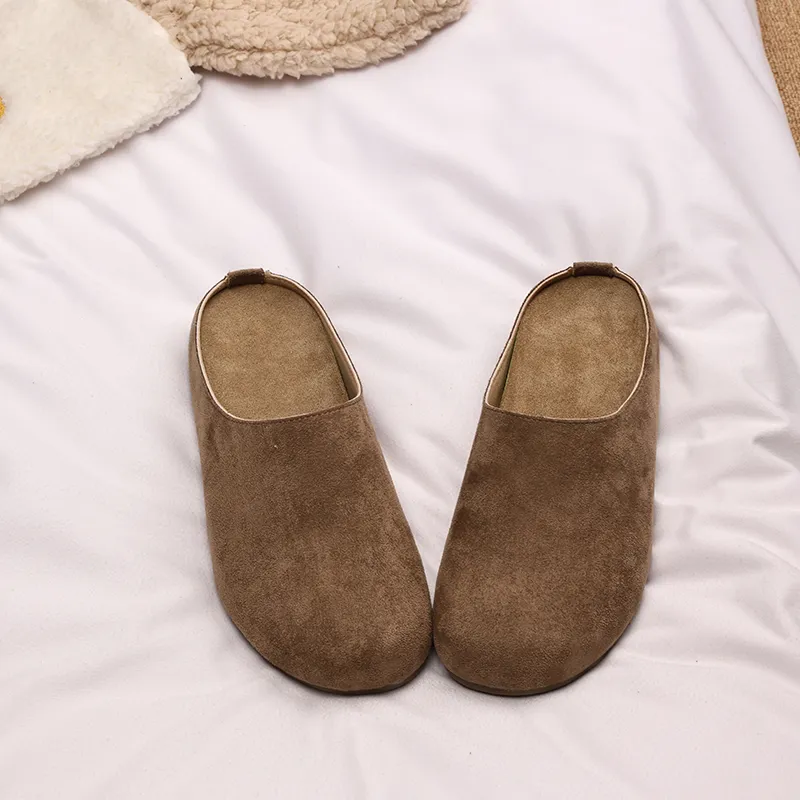 XMISTUO Quiet Abrasion Resistant Slip Resistant Wrap toe Slippers Women's-5