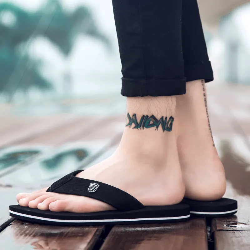 XMISTUO Rubber Sole Slip Resistant Abrasion Resistant Quiet Flip Flops Men's-4