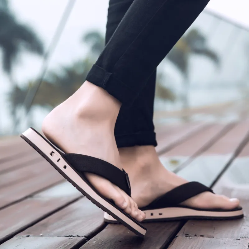 XMISTUO Rubber Sole Quick Drying Slip Resistant Abrasion Resistant Quiet Flip Flops Unisex-11