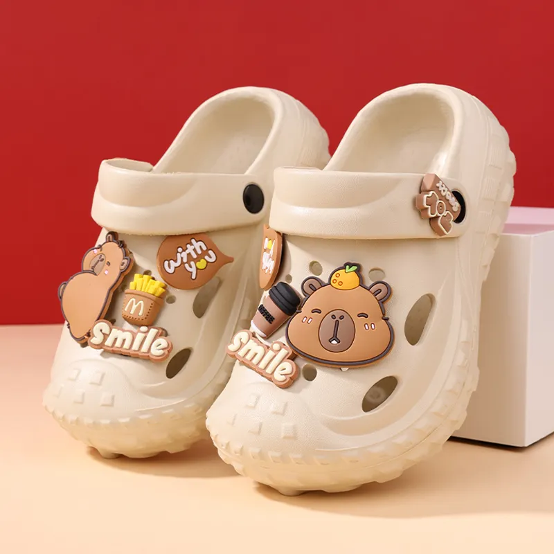 XMISTUO Capybara Women's Summer Platform Parent Child Slippers Cartoon Slip Resistant Home Slippers-4