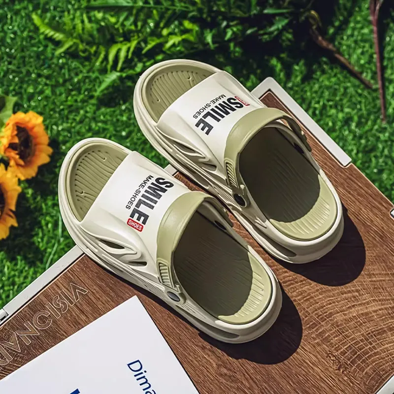 XMISTUO Teenagers Squashy And Bouncy Feeling Platform Slippers For Men's Summer Home Casual, Dual Purpose Slippers-11