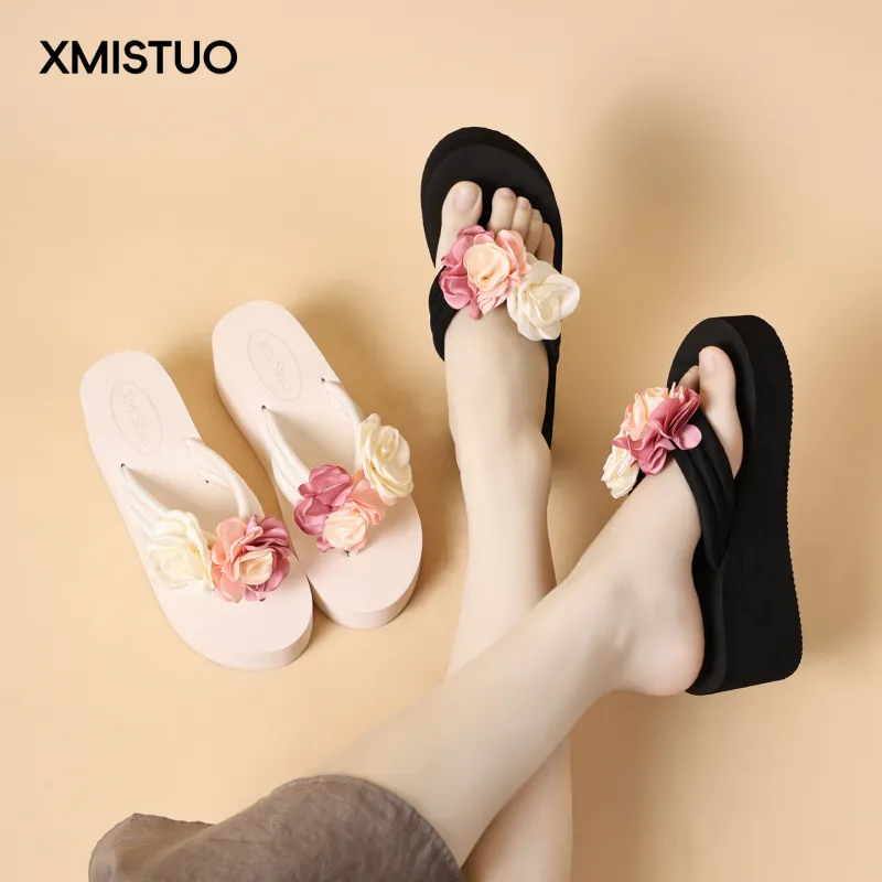 XMISTUO Quiet Abrasion Resistant Slip Resistant Flip Flops Women's-8
