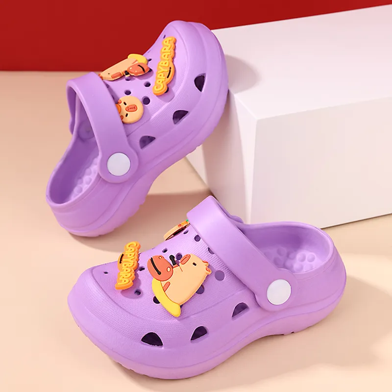 XMISTUO Cartoon Kids Clogs Summer Slip Resistant Squashy And Bouncy Feeling EVA Platform Home Slippers-16