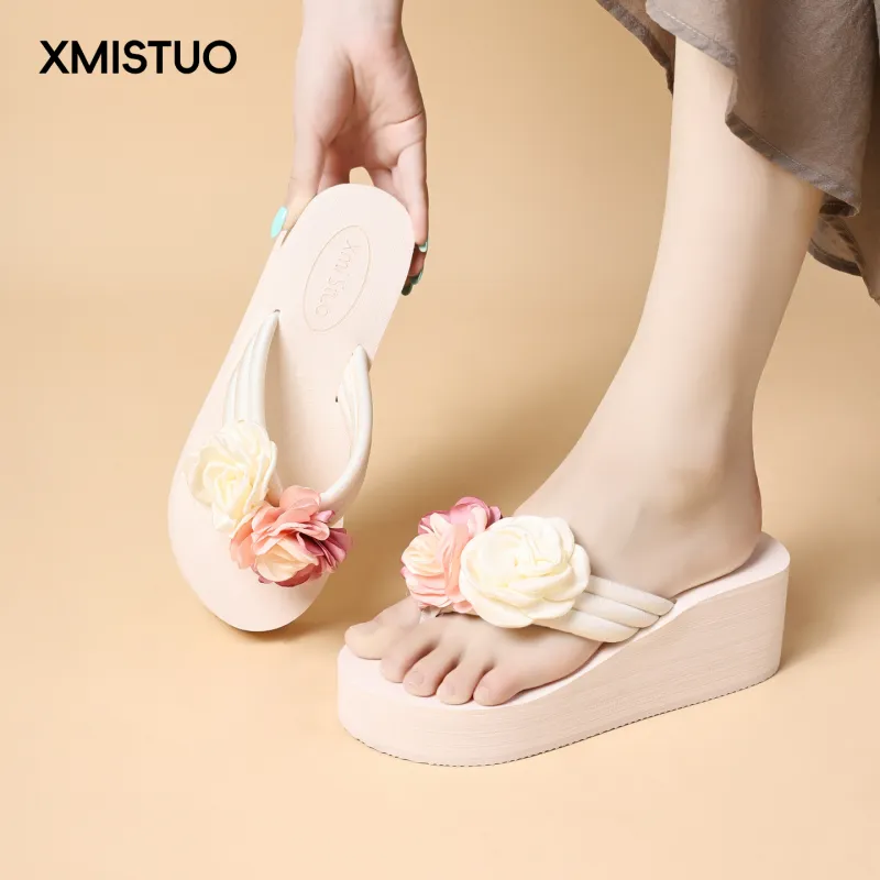 XMISTUO Quiet Abrasion Resistant Slip Resistant Flip Flops Women's-11