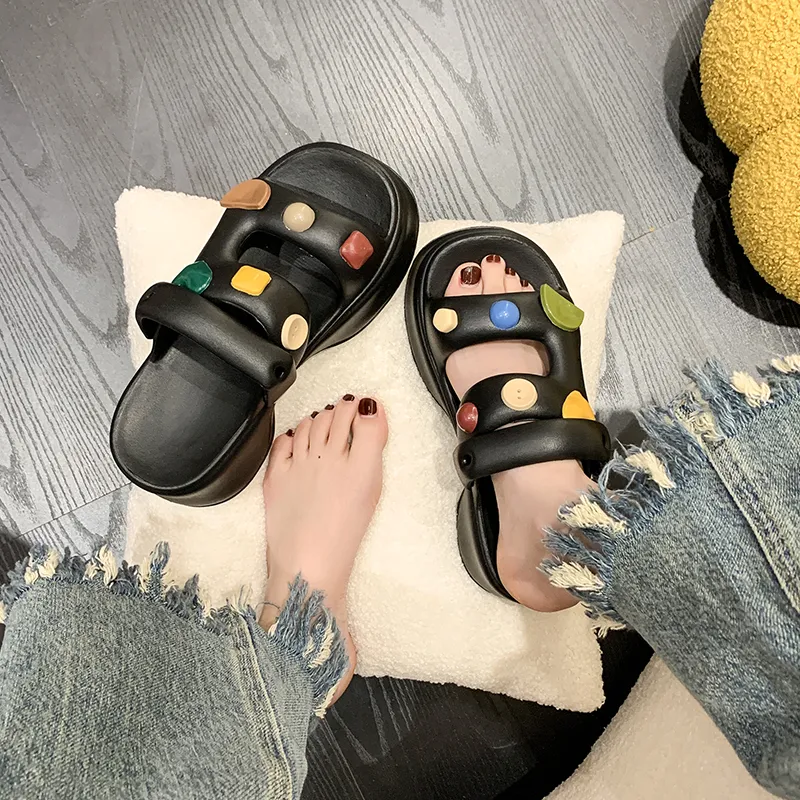 XMISTUO EVA Cut Out Quiet Slide Slippers Women's-5