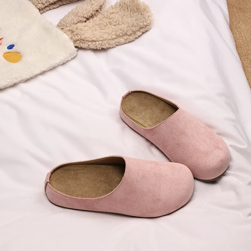 XMISTUO Quiet Abrasion Resistant Slip Resistant Wrap toe Slippers Women's-28