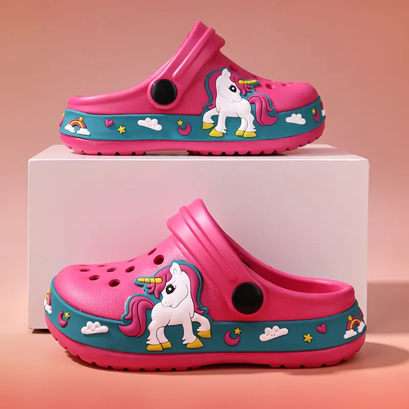 XMISTUO Men's Platform Cartoon Excavator Clogs Unicorn Home EVA Slip Resistant Casual Cute Slippers-22