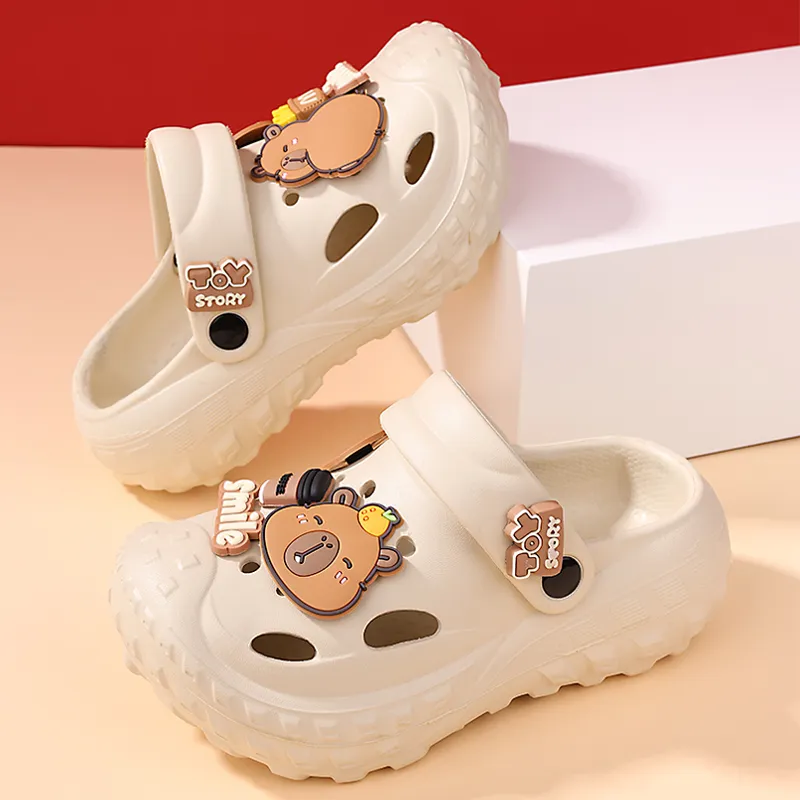 XMISTUO Capybara Women's Summer Platform Parent Child Slippers Cartoon Slip Resistant Home Slippers-2