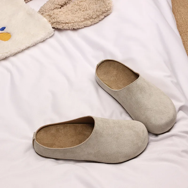 XMISTUO Quiet Abrasion Resistant Slip Resistant Wrap toe Slippers Women's-11