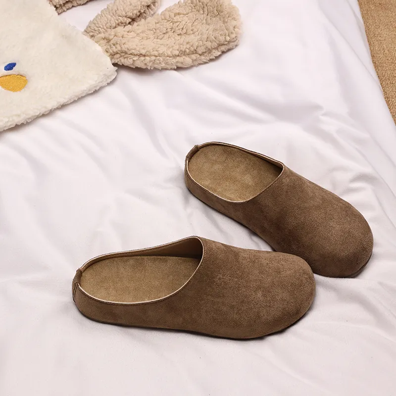 XMISTUO Quiet Abrasion Resistant Slip Resistant Wrap toe Slippers Women's-6